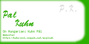 pal kuhn business card