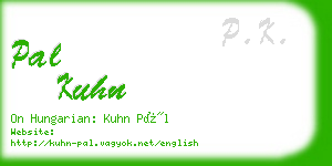 pal kuhn business card